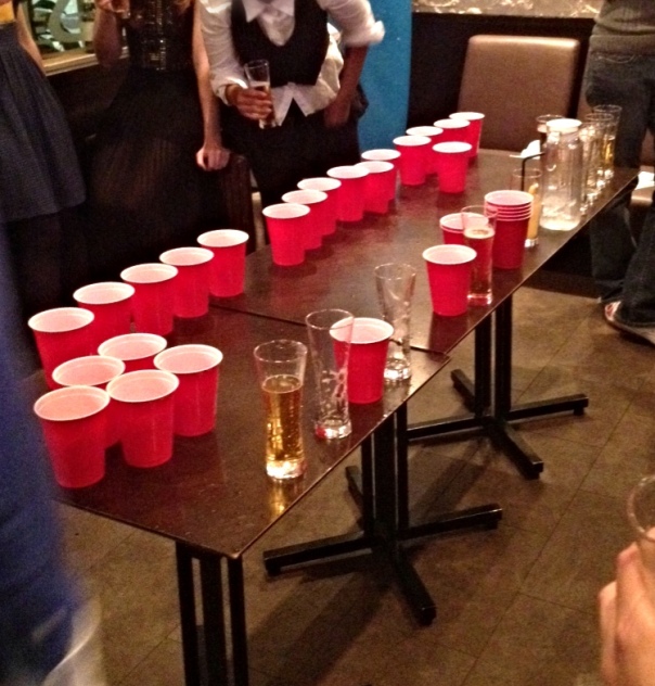 Red Plastic Dixie Cups at a Party